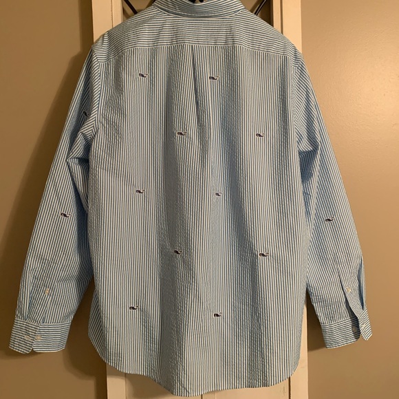 Vineyard Vines Seersucker Pinstripe Dress Shirt - Picture 6 of 8